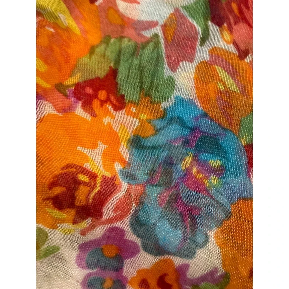Scarf4you Infinity Scarf Womens OS Multicolor‎ Floral Lightweight Sheer 30x70